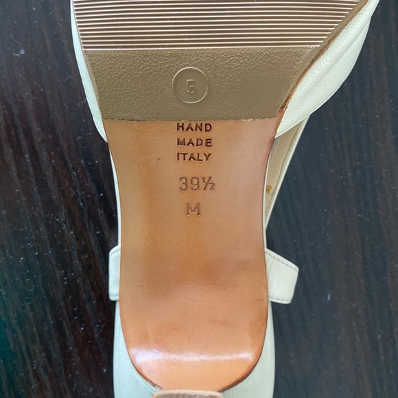 Handmade Italy ,Tanino Crisci ,size39.5 ,off white beige natural leather , heels - Picture 7 of 9